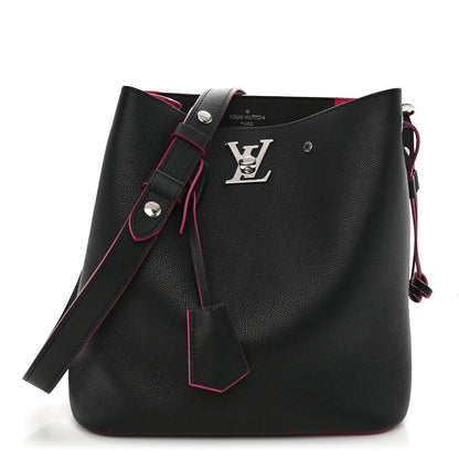 Louis Vuitton Calfskin Lockme Bucket Black 1 of 13
