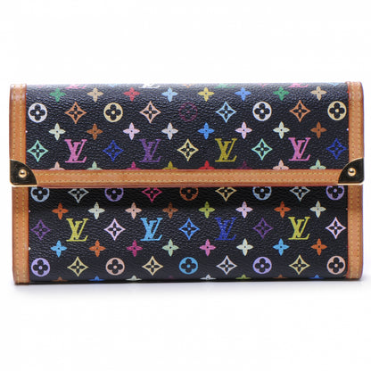 Louis Vuitton Monogram Multicolor Porte Tresor International Wallet Black 1 of 8