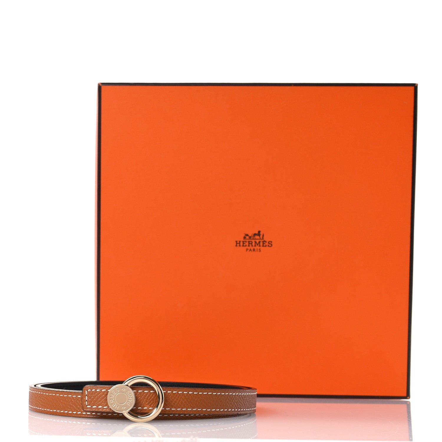 Hermes Swift Epsom 13mm Mini Laquee Reversible Belt 70 28 Black Gold 8 of 8