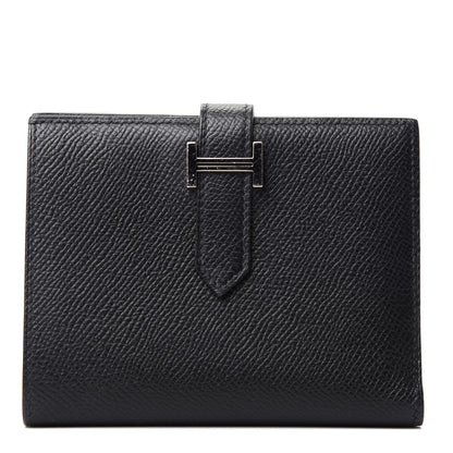 Hermes Epsom Bearn Compact Wallet Black 1 of 7