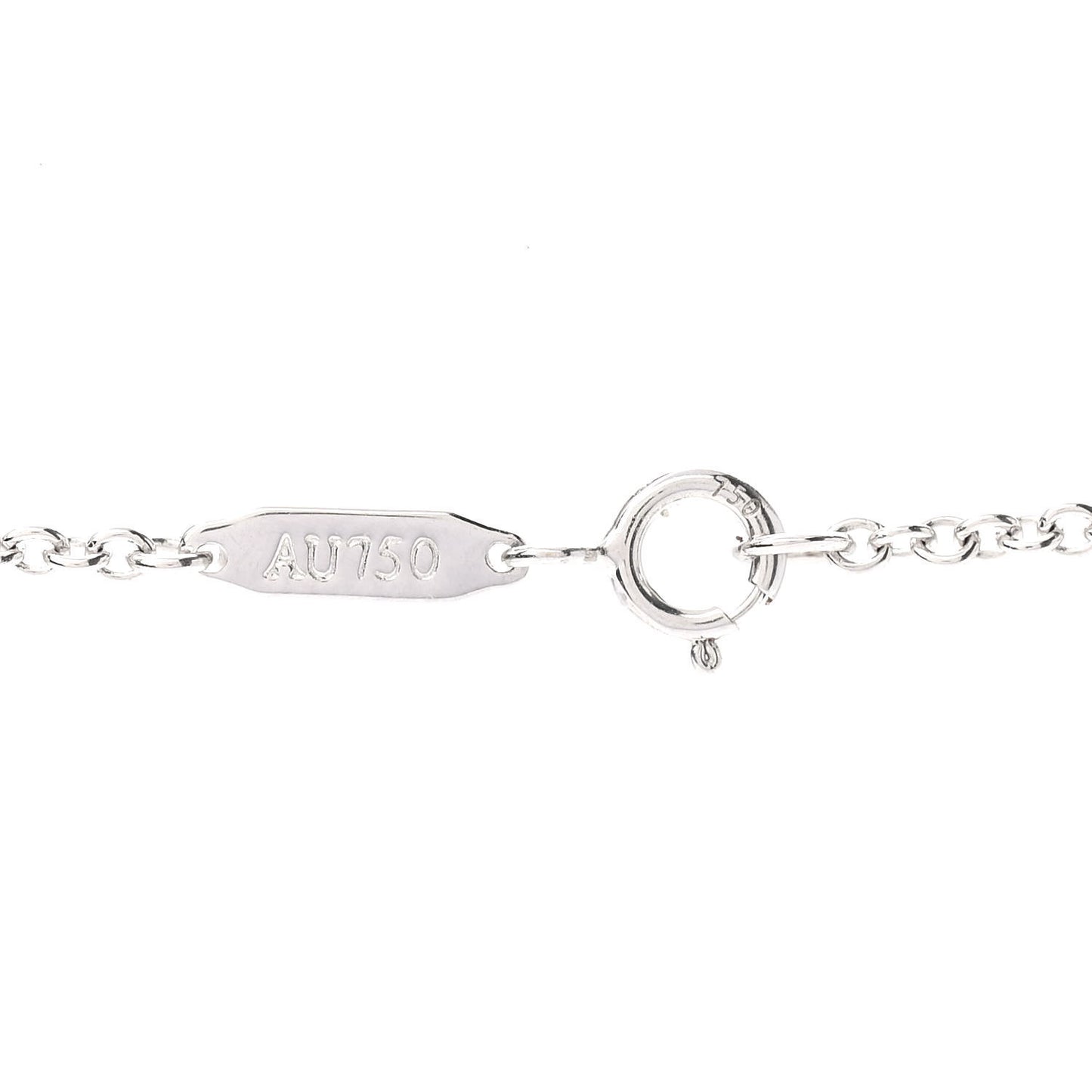 18K White Gold Diamond Atlas Key Pendant Necklace
