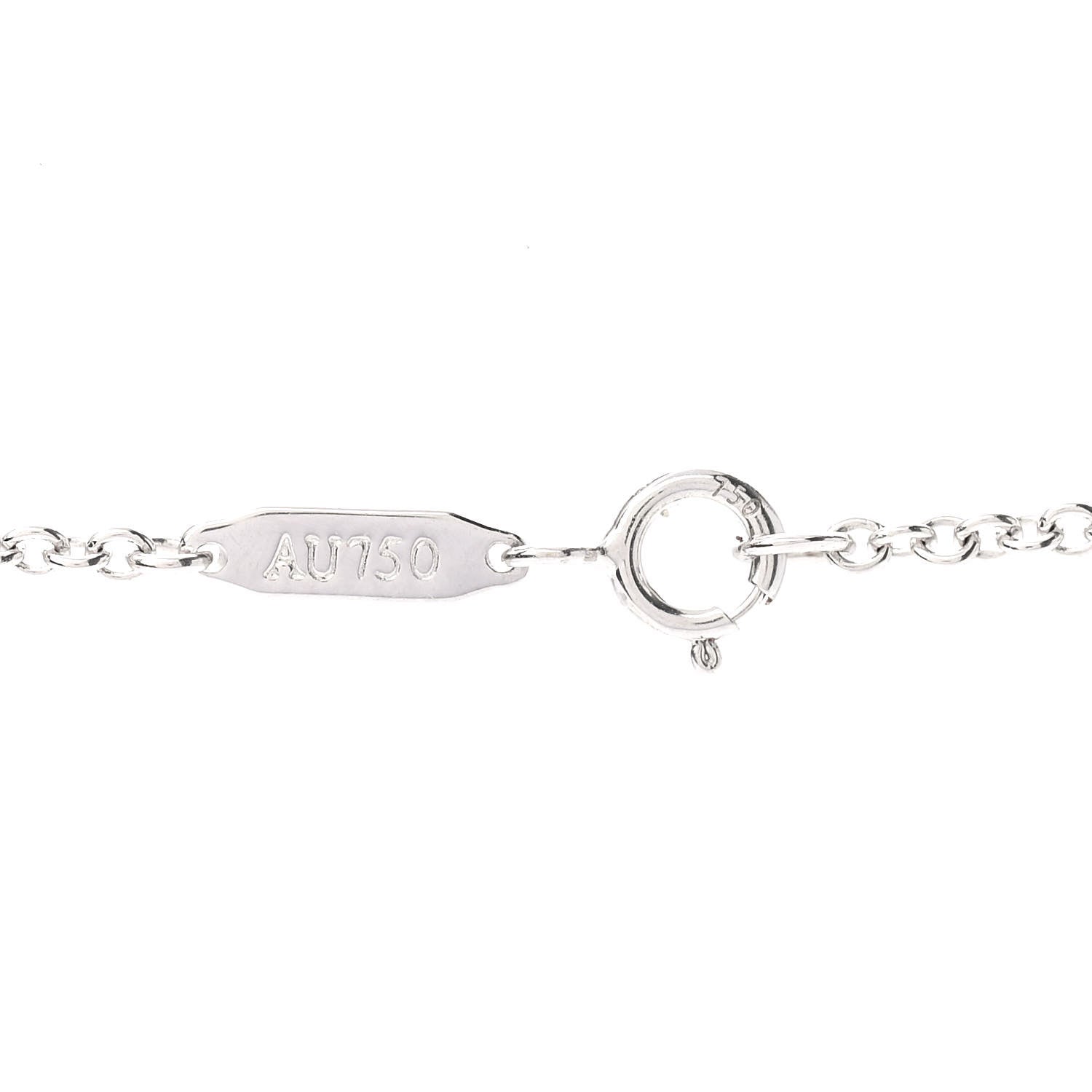Tiffany 18K White Gold Diamond Atlas Key Pendant Necklace 5 of 5