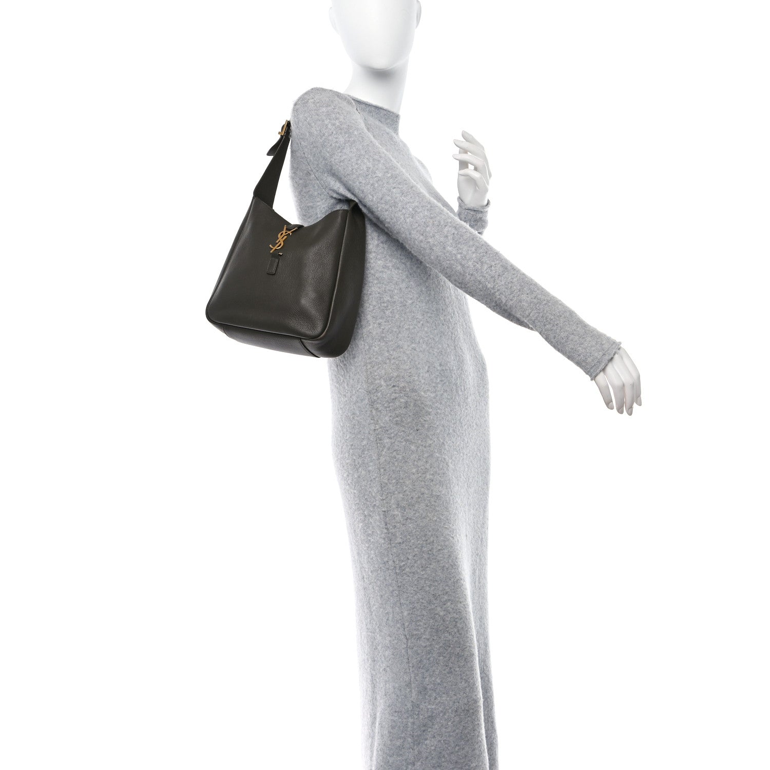 Saint Laurent Smooth Calfskin Small Le 5 A 7 Soft Hobo Light Musk 2 of 9