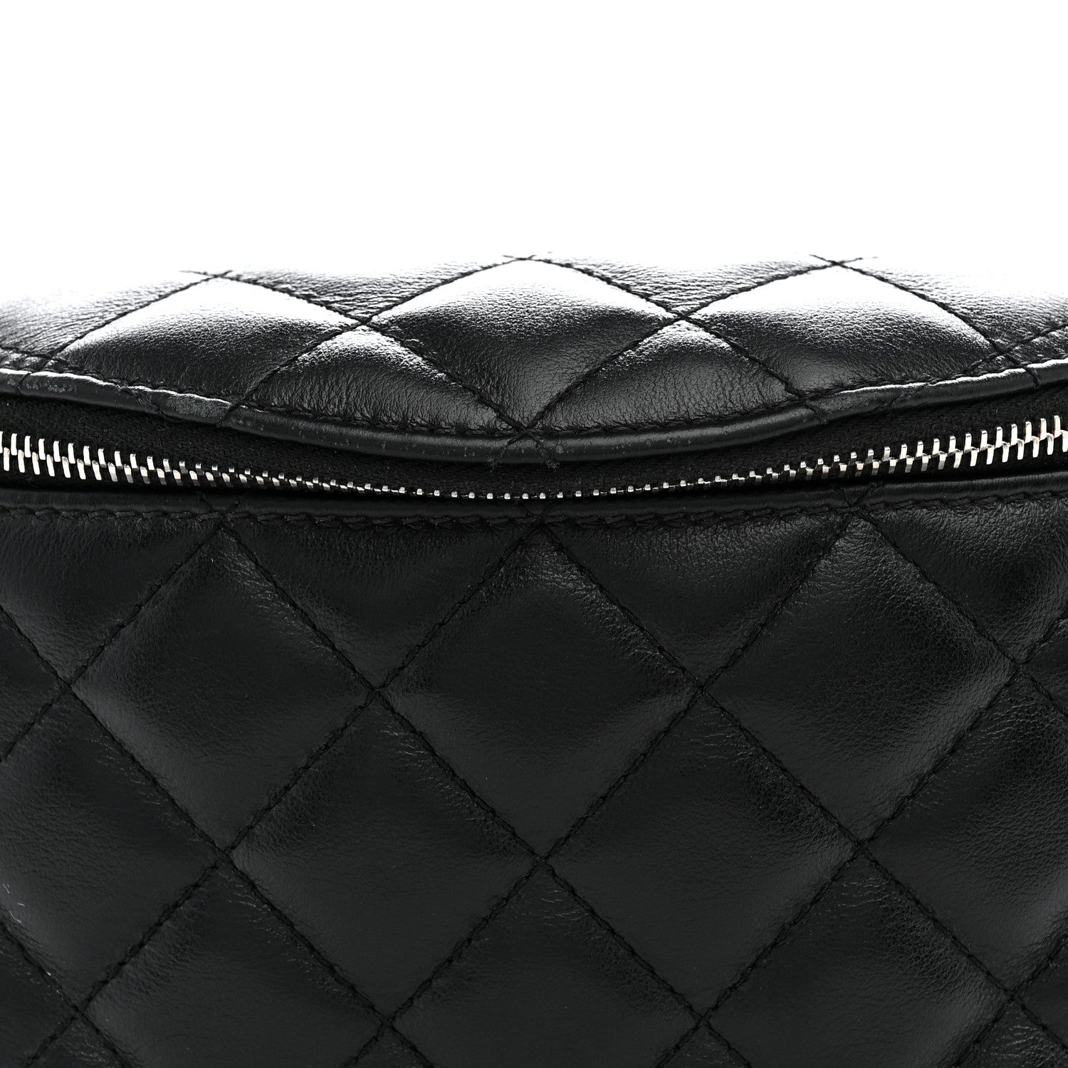 Chanel Calfskin Quilted Uniform Waist Belt Bag Black 8 of 13
