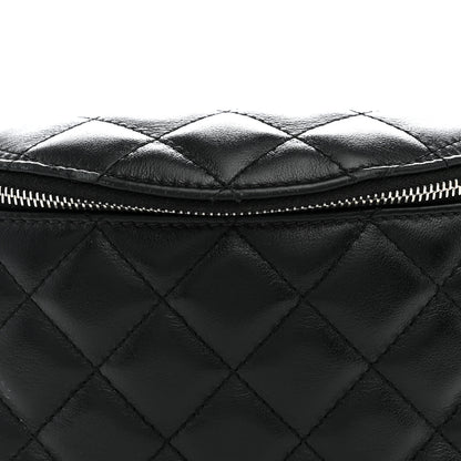Chanel Calfskin Quilted Uniform Waist Belt Bag Black 8 of 13