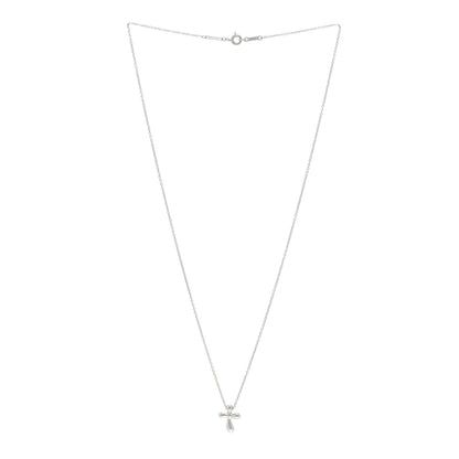 Tiffany Platinum 12mm Elsa Peretti Cross Pendant Necklace 3 of 5