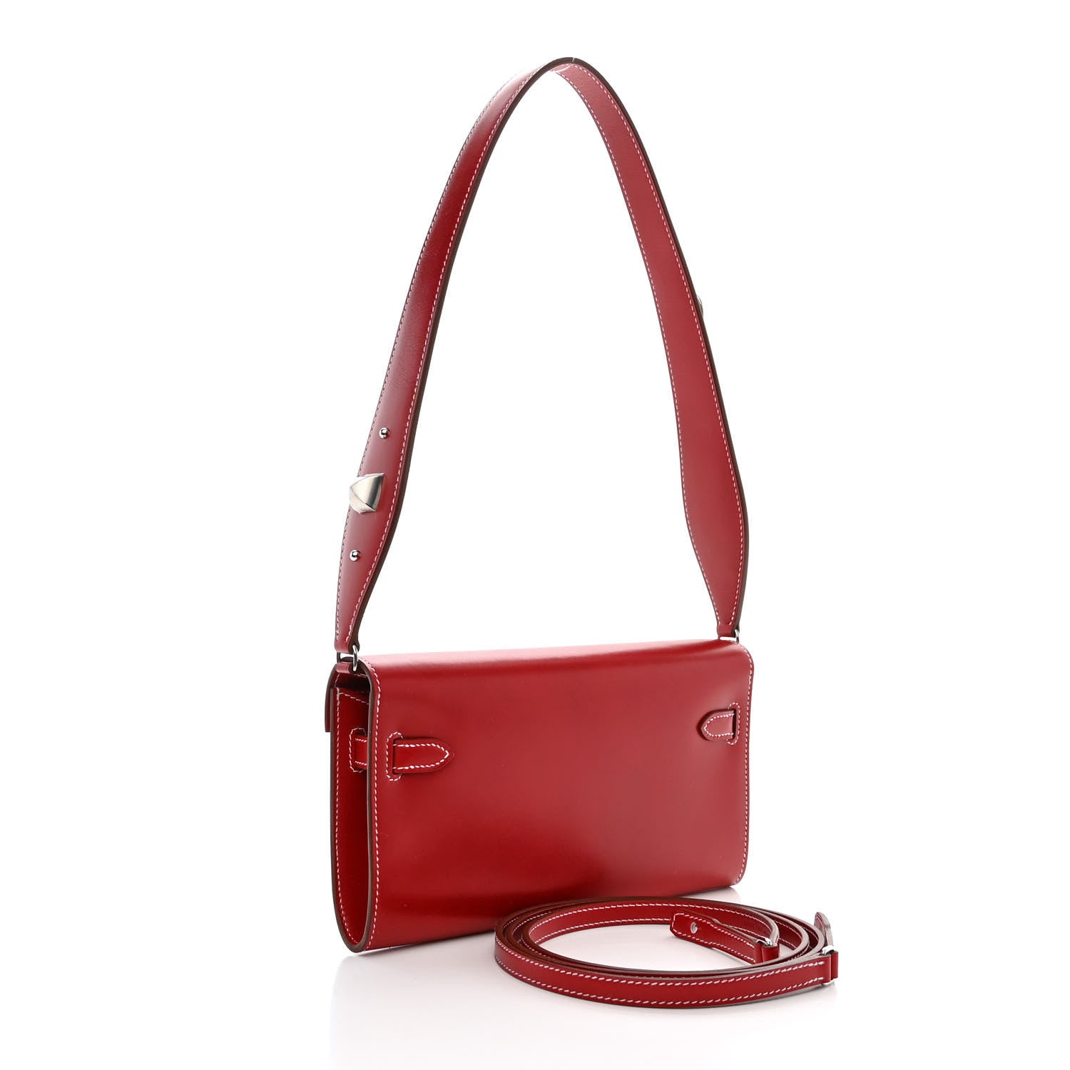 Hermes Box Kelly Wallet To Go Rock Rouge Piment 3 of 10
