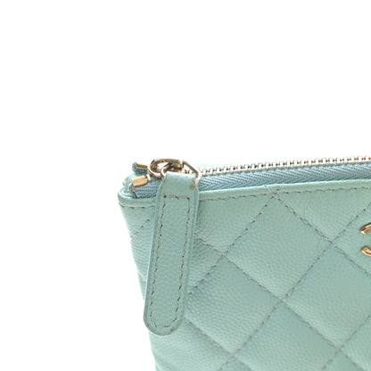 Chanel Caviar Quilted Small Cosmetic Case Light Blue 11 of 13
