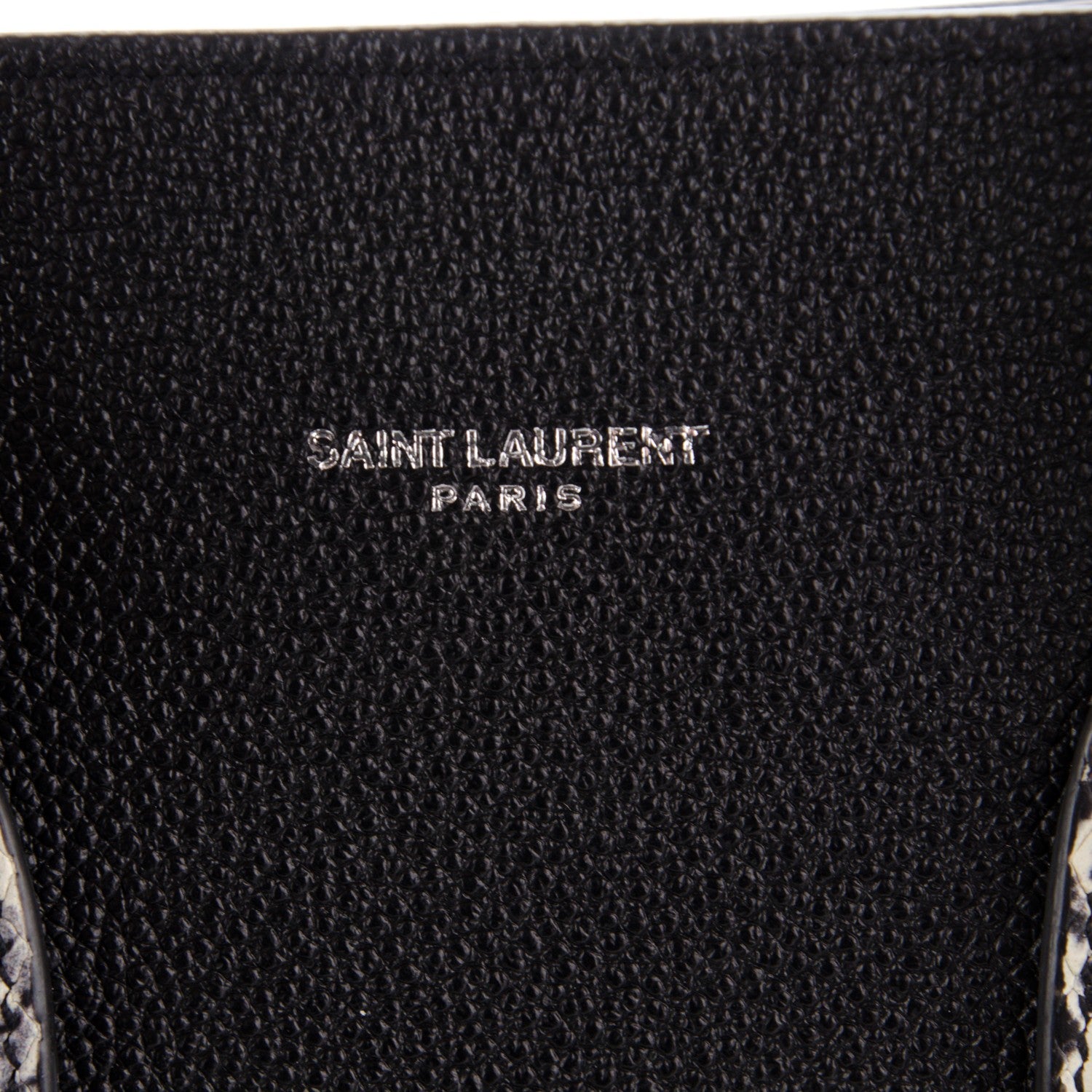 Saint Laurent Grained Calfskin Embossed Python Small Sac De Jour Black 8 of 9
