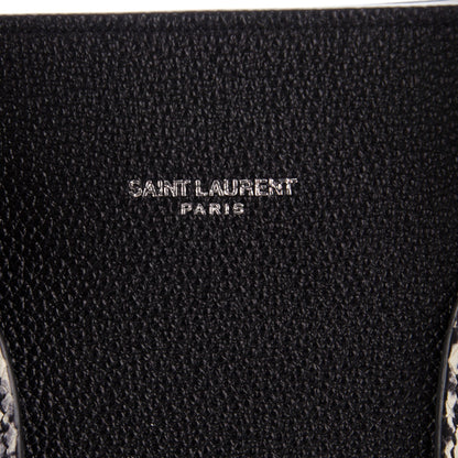 Saint Laurent Grained Calfskin Embossed Python Small Sac De Jour Black 8 of 9