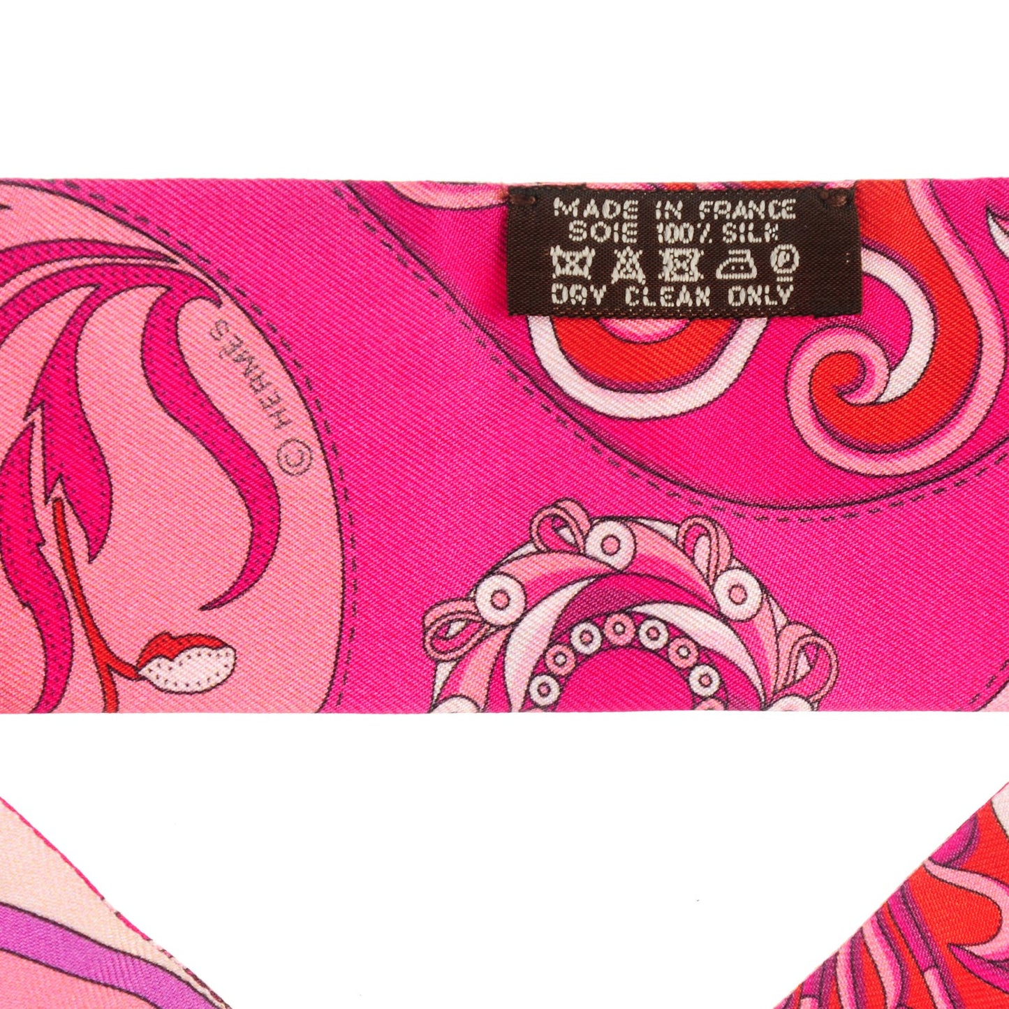 Silk Festival Des Amazones Twilly Fuchsia Nacre Rose