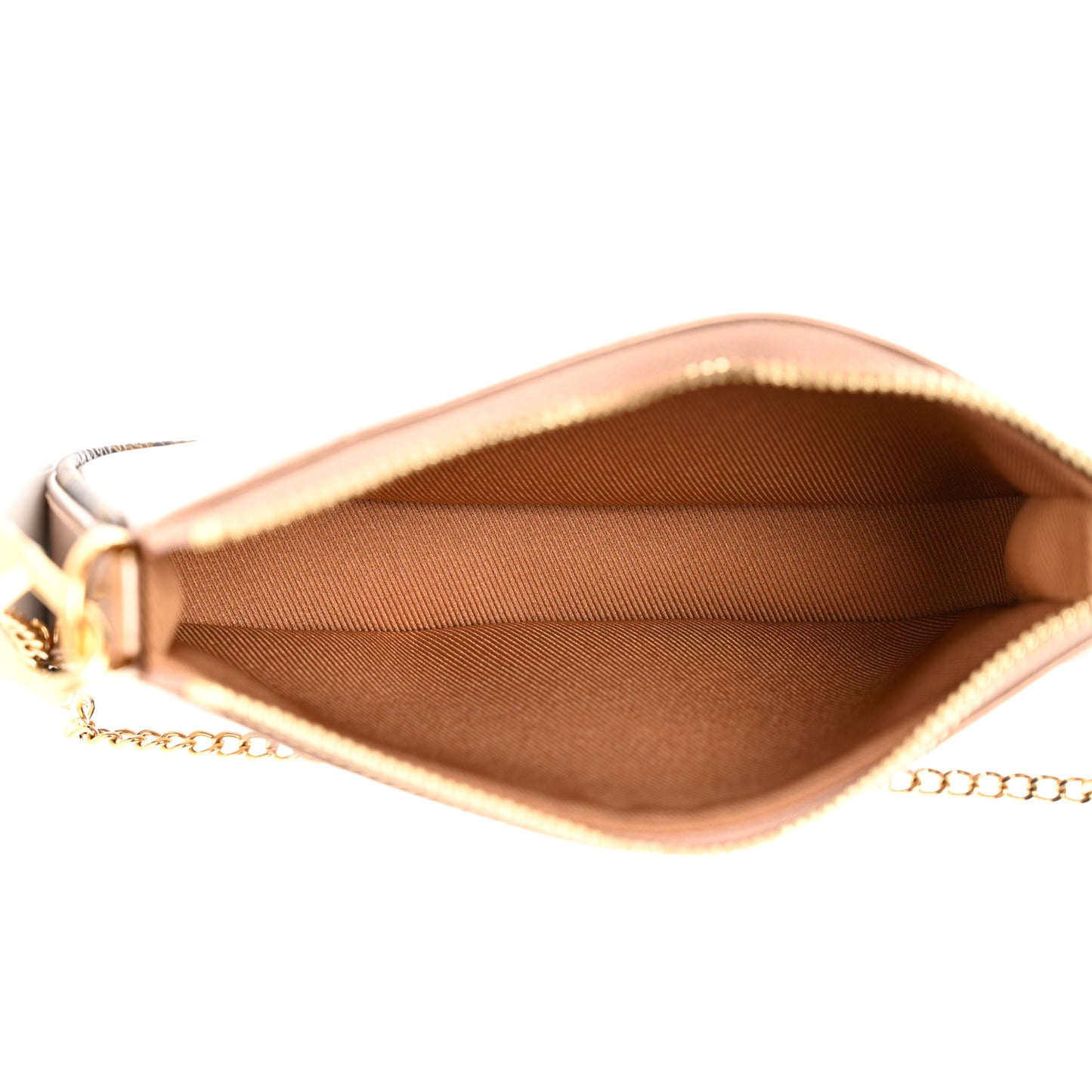 Metallic Vernis Mini Pochette Accessories Rose Gold