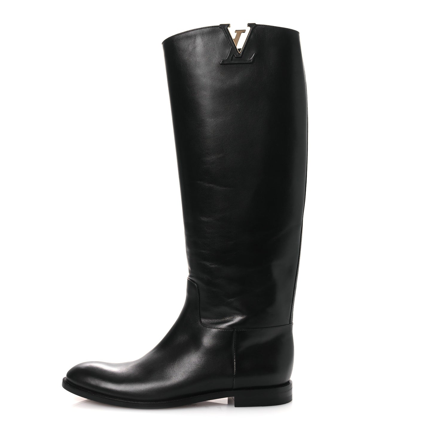 Calfskin LV Amiral High Boot 39.5 Black