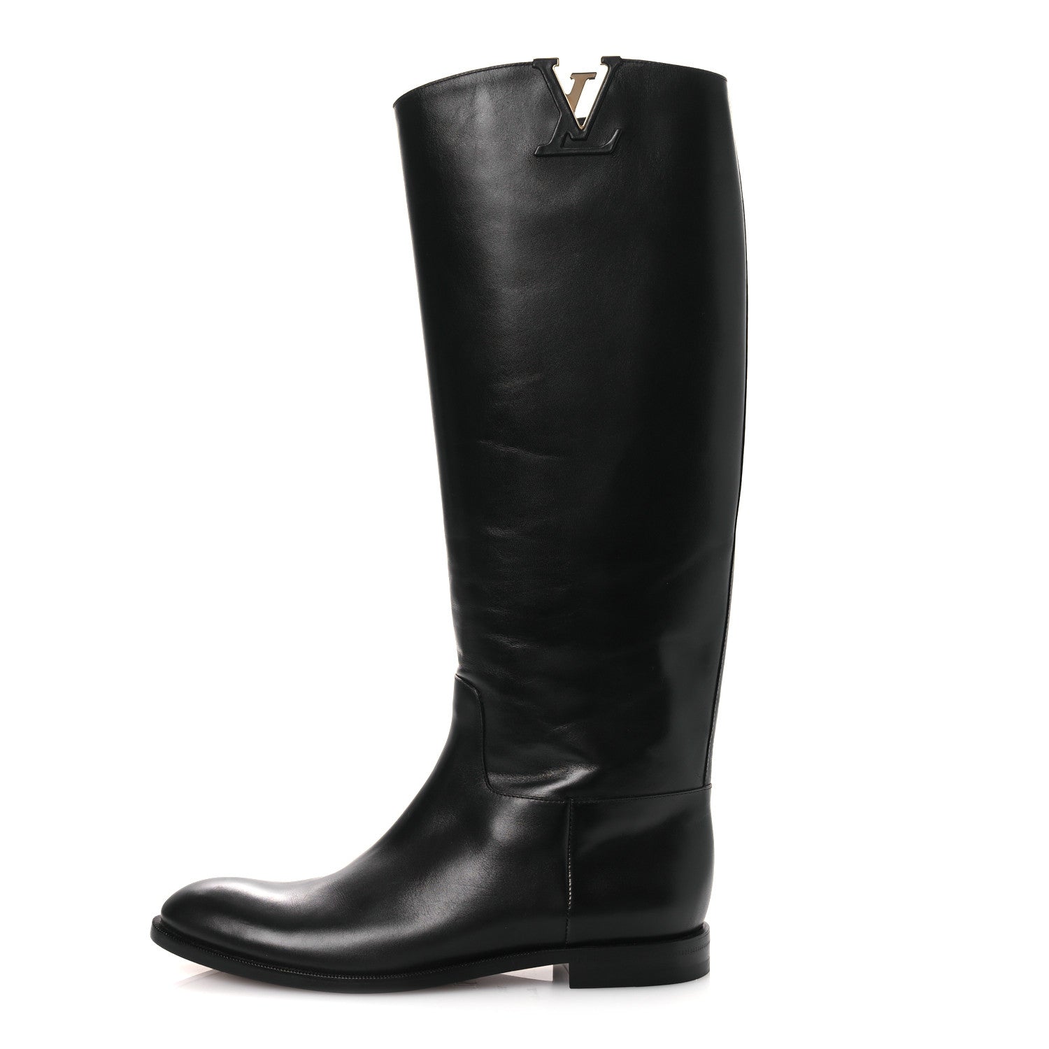 Louis Vuitton Calfskin LV Amiral High Boot 39.5 Black 1 of 12