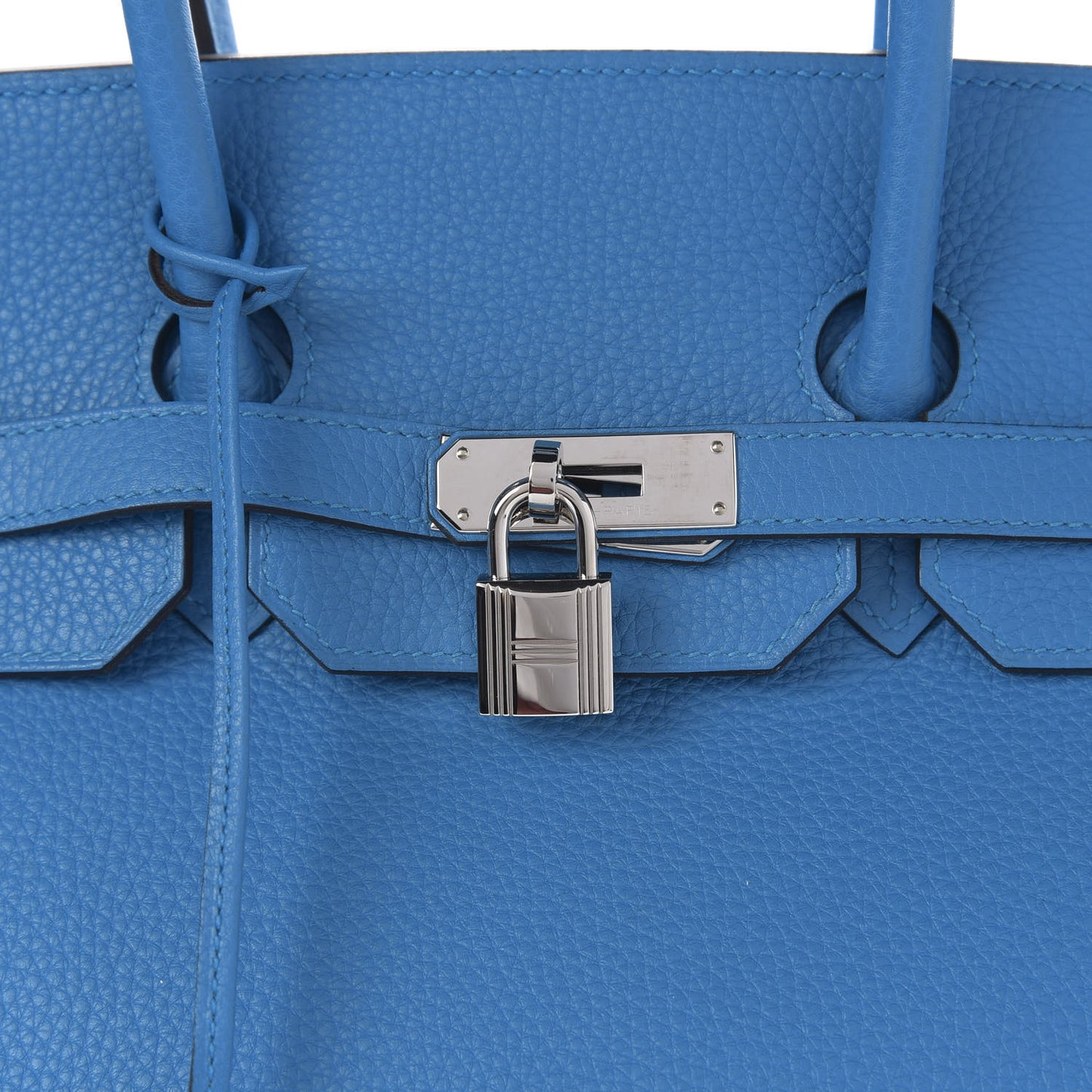 Taurillon Clemence Birkin 35 Bleu Zanzibar