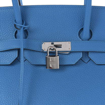 Hermes Taurillon Clemence Birkin 35 Bleu Zanzibar 10 of 10