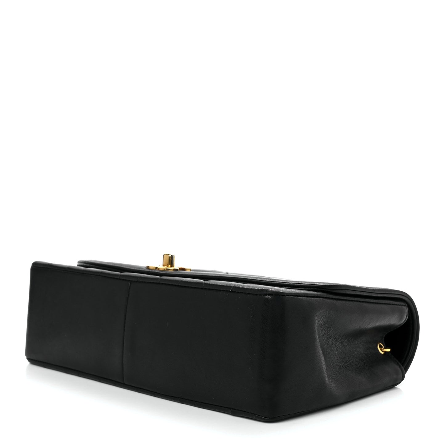 Lambskin Quilted Medium Single Flap Black