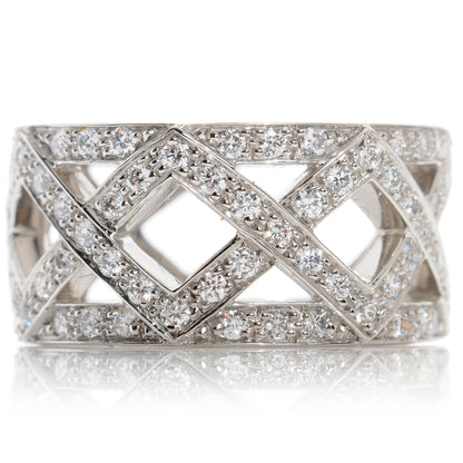 Tiffany Platinum Diamond Braided Celebration Ring 3.5 1 of 4