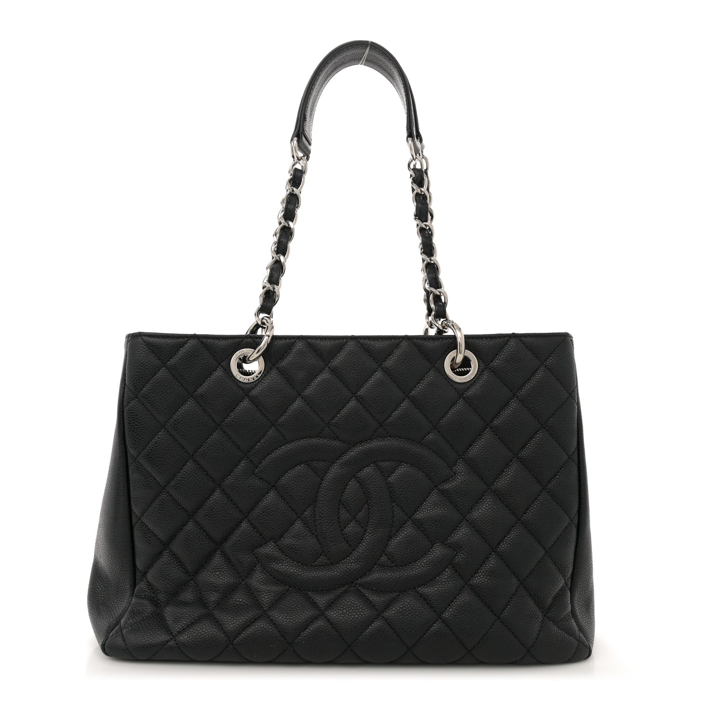 Caviar Quilted Grand Shopping Tote GST Black