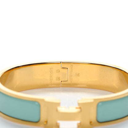 Hermes Enamel Narrow Clic Clac H Bracelet PM Lagoon 4 of 5