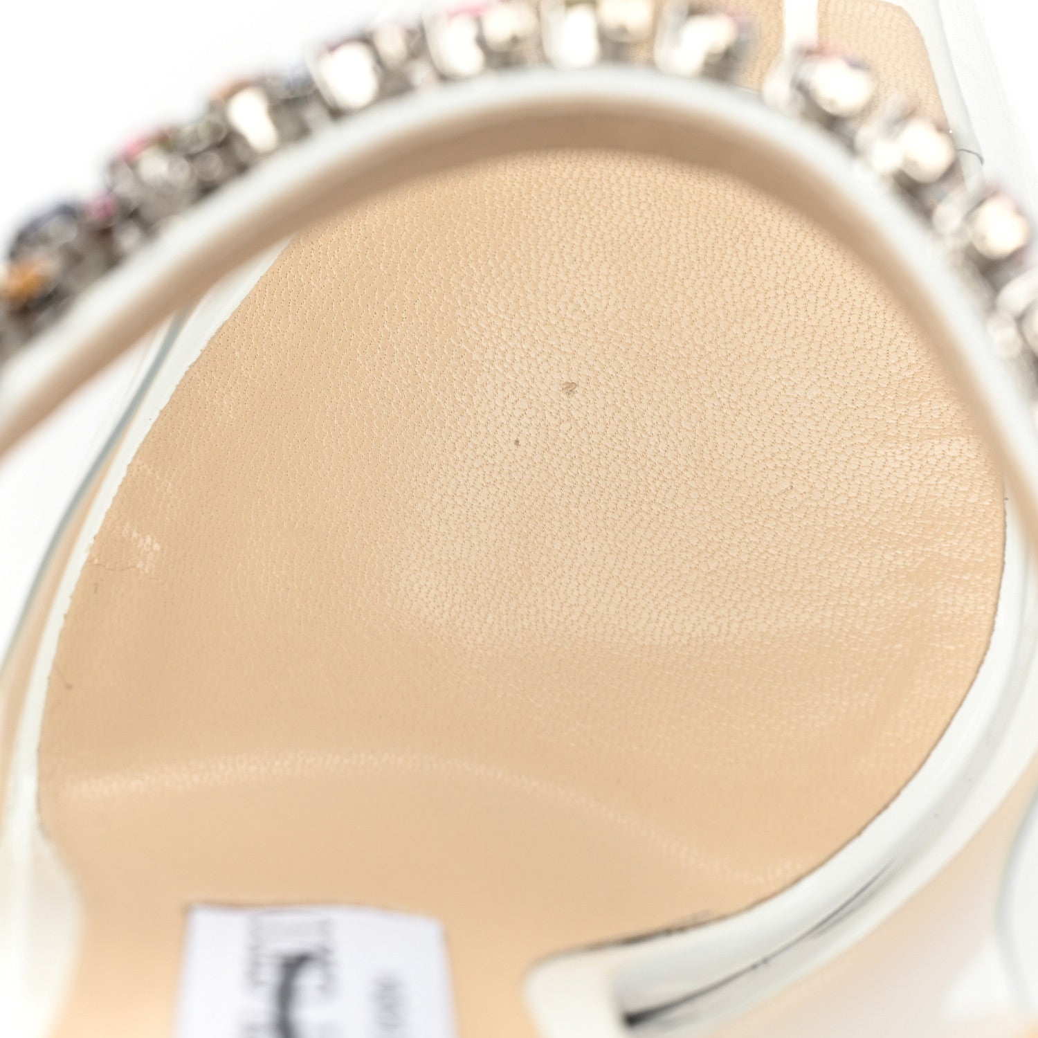 Jimmy Choo Patent Crystal Bing 100 Pumps 37 White Transparent 8 of 10