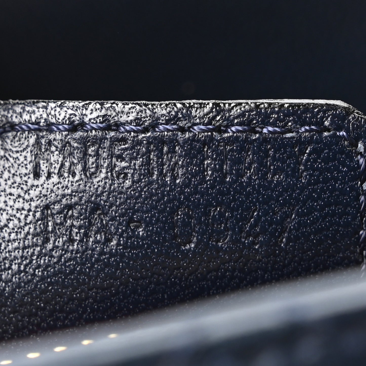 Lambskin Cannage Medium Lady Dior Navy Blue