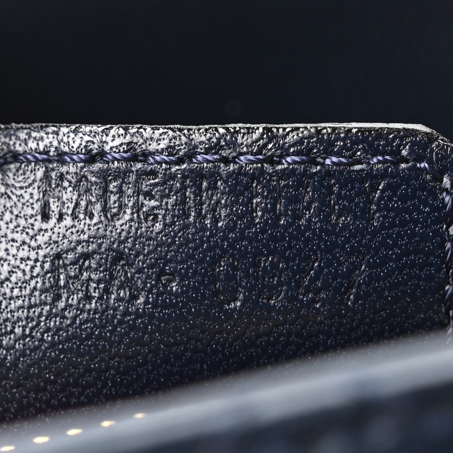 Christian Dior Lambskin Cannage Medium Lady Dior Navy Blue 6 of 9