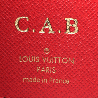 Louis Vuitton Damier Ebene Victorine Wallet Red 7 of 9