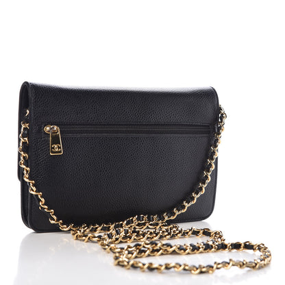 Chanel Caviar Timeless CC Wallet On Chain WOC Black 3 of 11