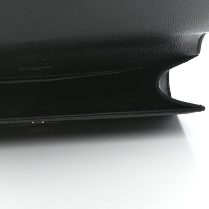 Saint Laurent Grain De Poudre Monogram Cassandre Clutch Black 6 of 6