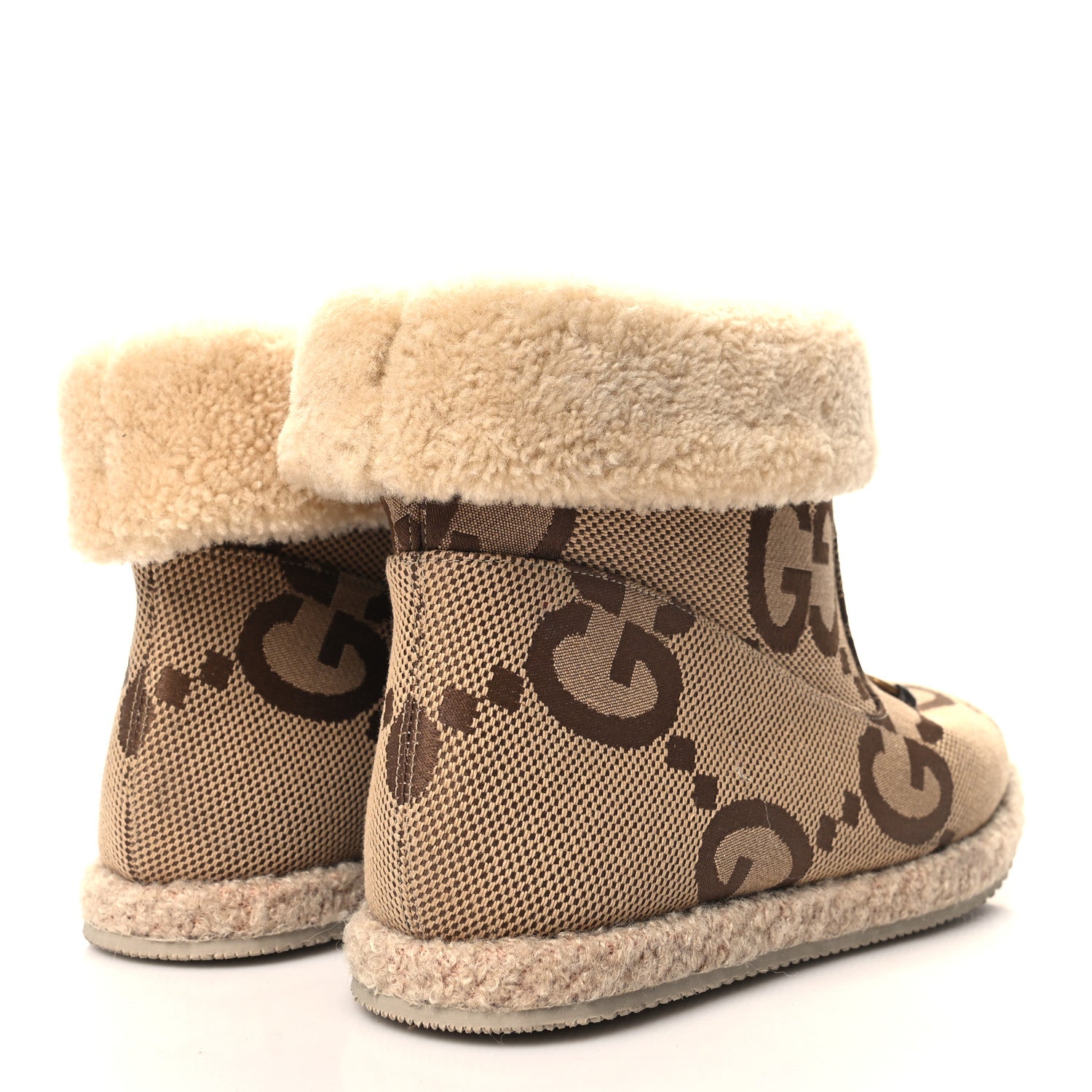 Gucci Calfskin Wool Womens Fria Horsebit Ankle Boots New 40 Caramel Butterscotch 4 of 7