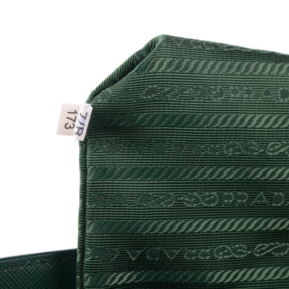 Prada Saffiano Lux Medium Tote Biliardo 9 of 10