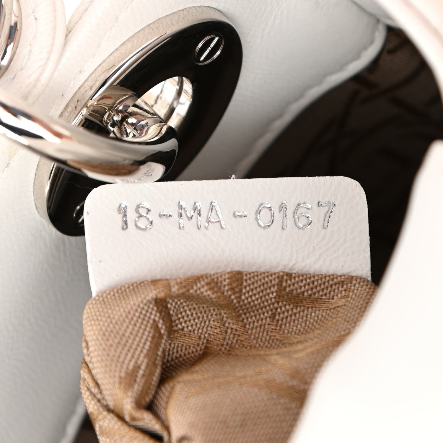 Christian Dior Lambskin Cannage Mini Lady Dior White 7 of 14