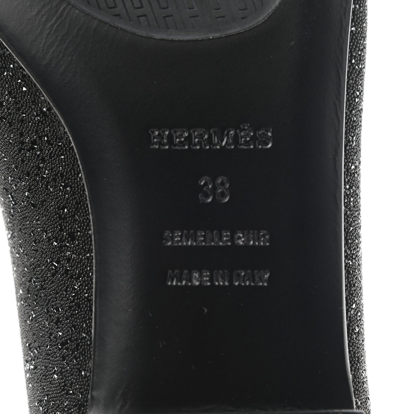 Glitter Holly Ballerina Flats 38 Black