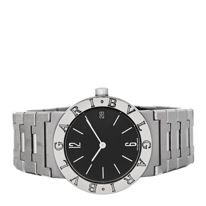 Bulgari Stainless Steel 30mm Quartz Watch Black 2 of 5