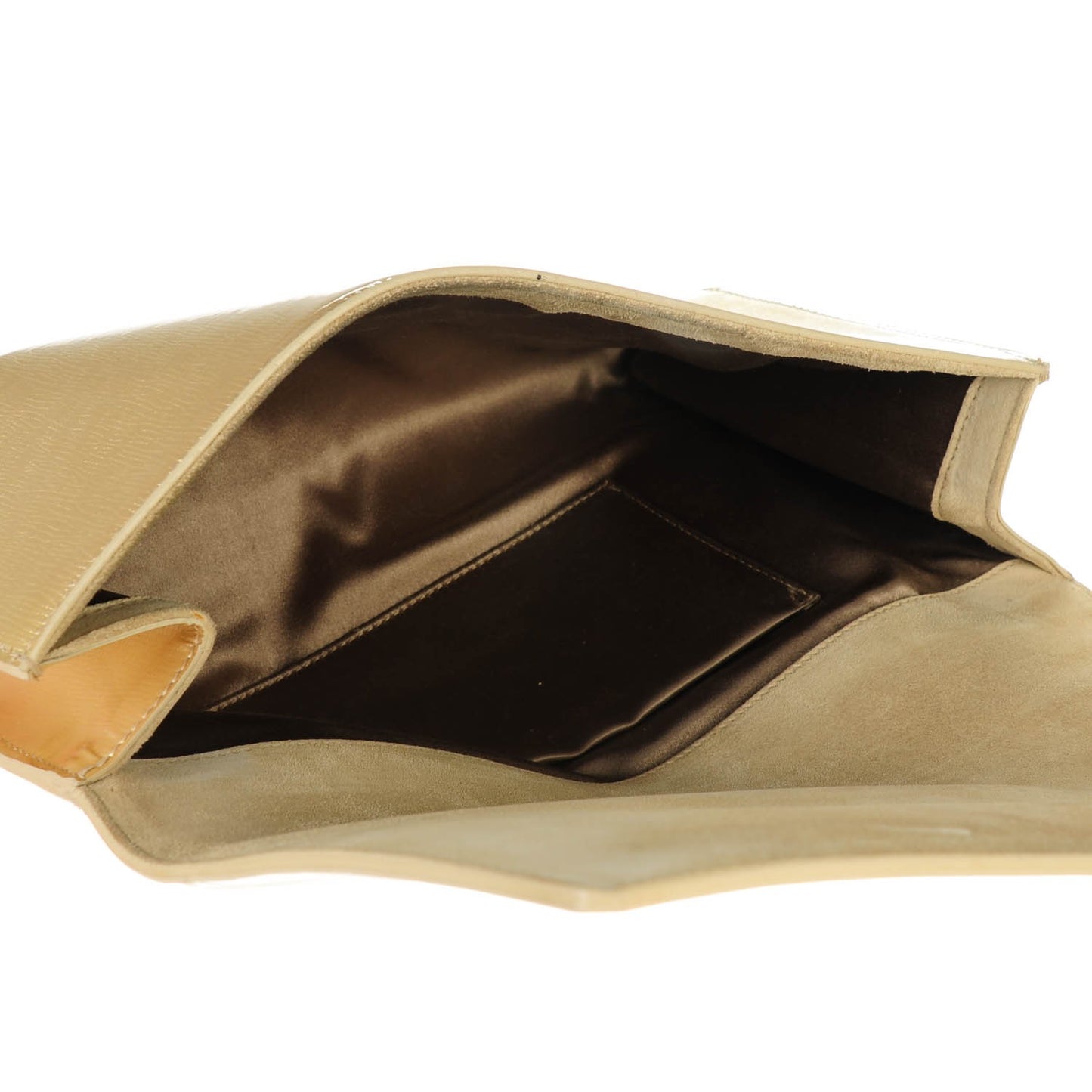 Patent Large Belle De Jour Clutch Champagne Gold
