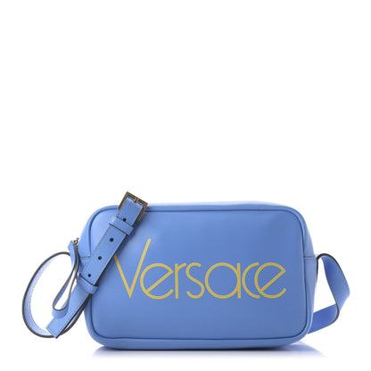 Versace Calfskin Logo Camera Bag Blue 1 of 9