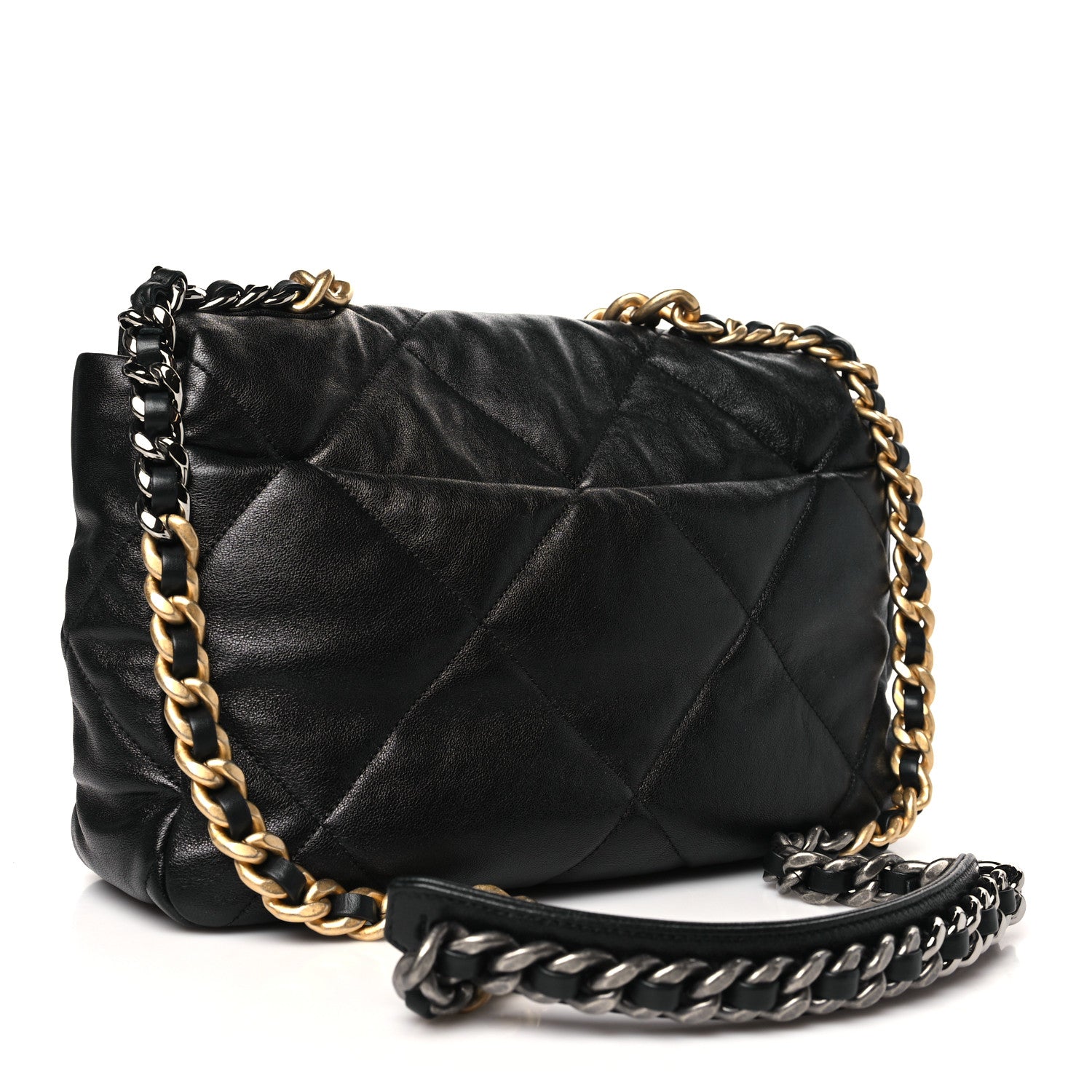 Chanel Goatskin Quilted Large Chanel 19 Flap Black 2 of 10