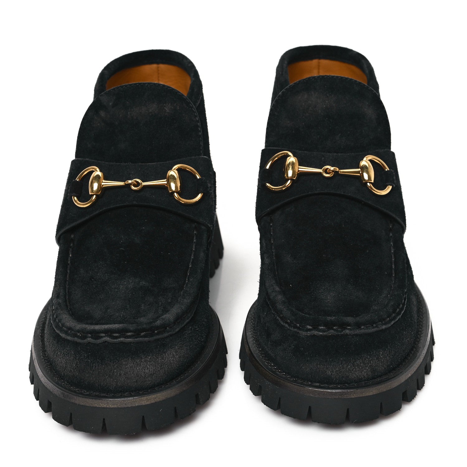 Gucci Suede Horsebit Womens Ankle Boots 38 Black 2 of 8