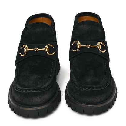 Gucci Suede Horsebit Womens Ankle Boots 38 Black 2 of 8