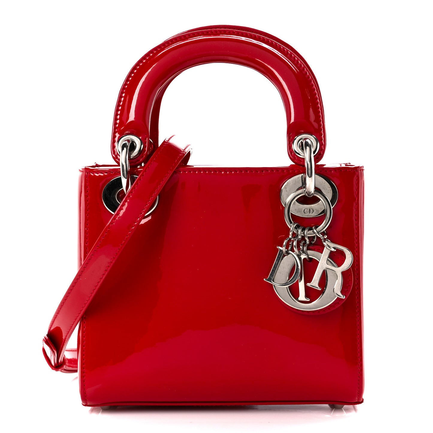 Patent Mini Lady Dior Red