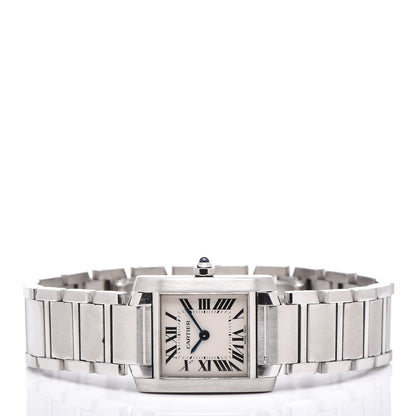 Cartier Stainless Steel 20mm Tank Francaise Quartz Watch 3 of 7