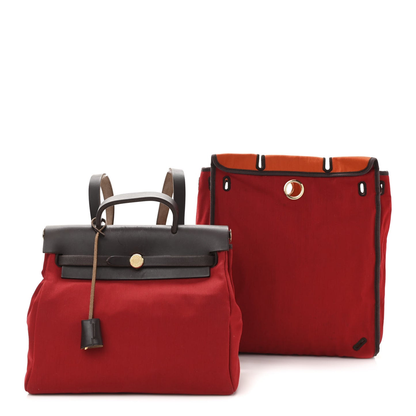 Toile Vache Calfskin Herbag 30 PM Backpack