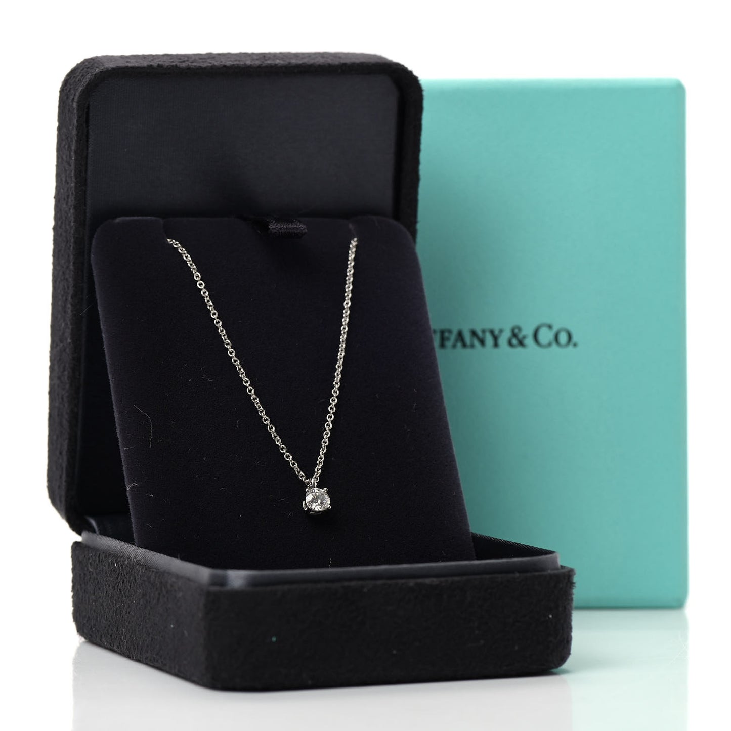 Platinum Diamond .19ct Solitaire Pendant Necklace