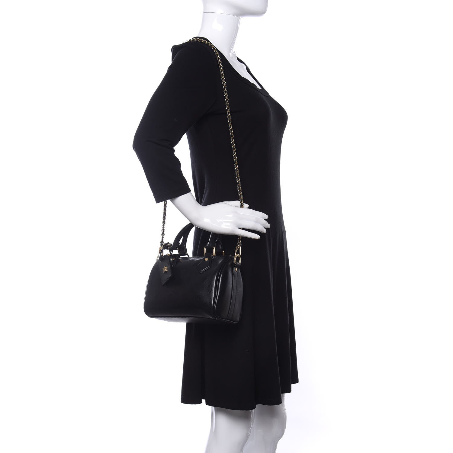 Louis Vuitton Monogram Ink Speedy BB Black 2 of 9
