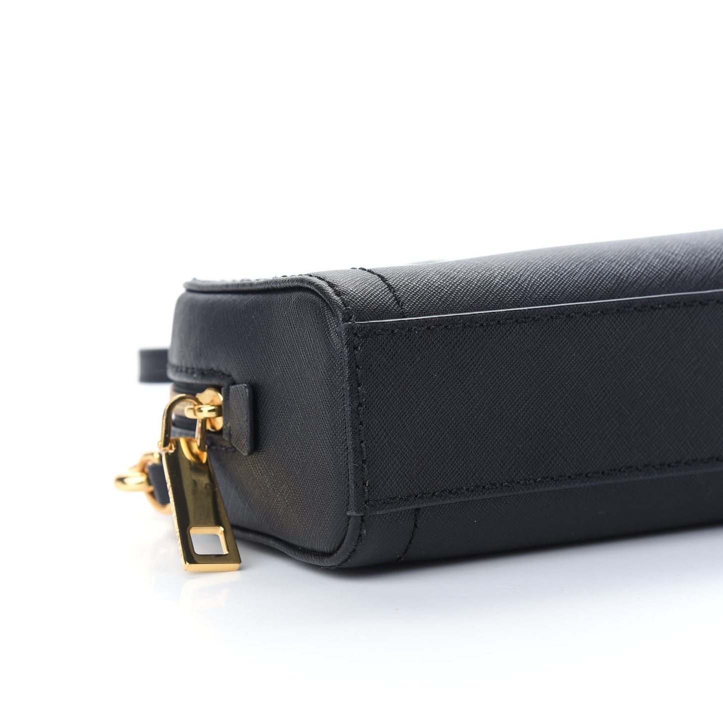Saffiano Playback Boxed Dome Crossbody Black