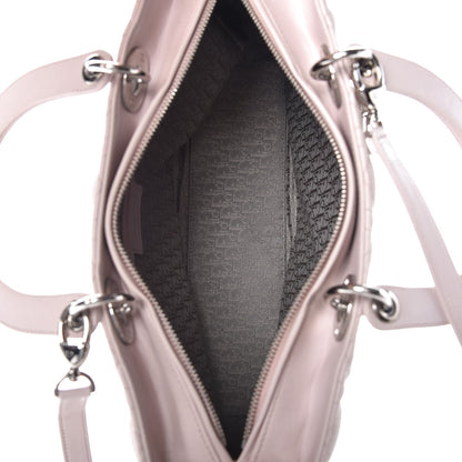 Christian Dior Lambskin Cannage Large Lady Dior Rose Poudre 5 of 15