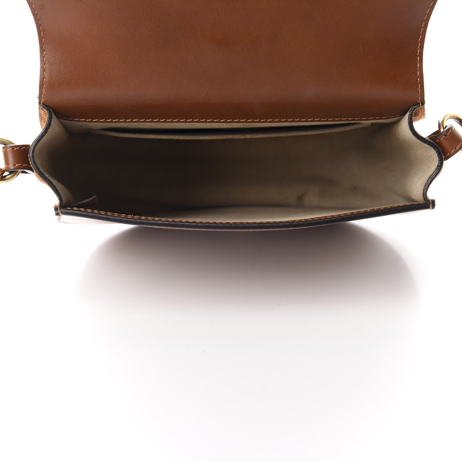 Chloe Calfskin Suede Medium Nile Bracelet Bag Caramel 6 of 14