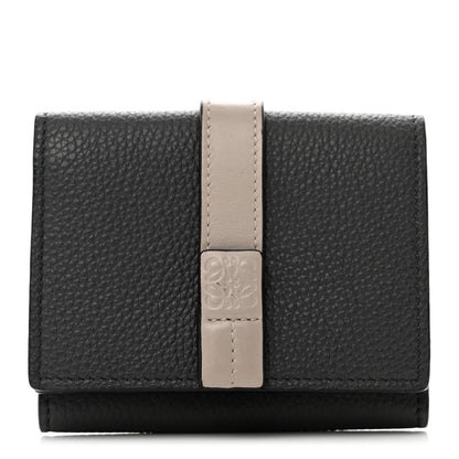 Loewe Grained Calfskin Anagram Trifold Wallet Anthracite Ghost 1 of 10