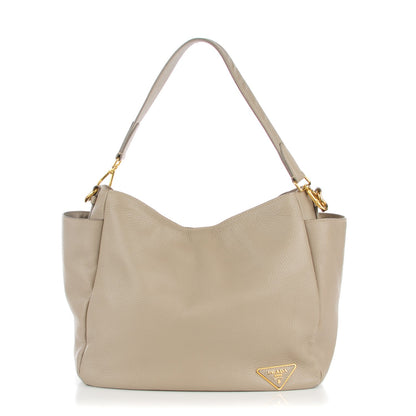 Prada Vitello Daino Side Pocket Hobo Pomice 1 of 17